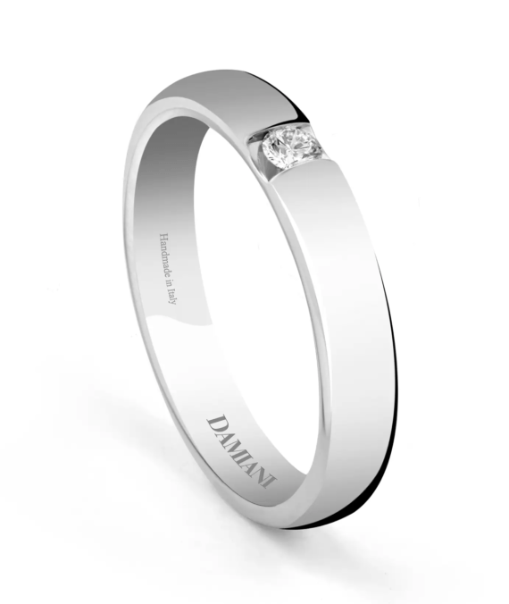 Damiani Anello  Fedi nuziali VERAMORE Oro Bianco ct 0.05