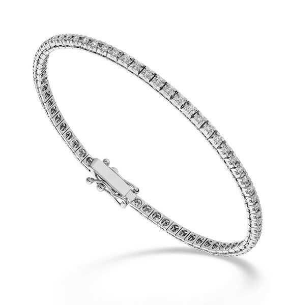 BRACCIALE TENNIS CASTONE A PIRAMIDE  17,5 cm