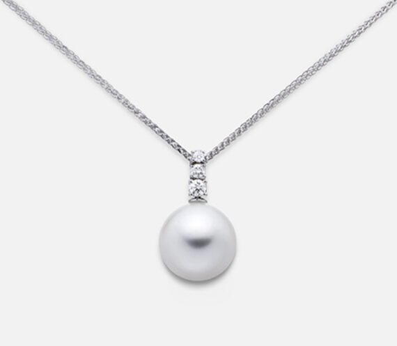 COLLANA ORO 18K  10/11 CON DIAMANTI ct.0,055